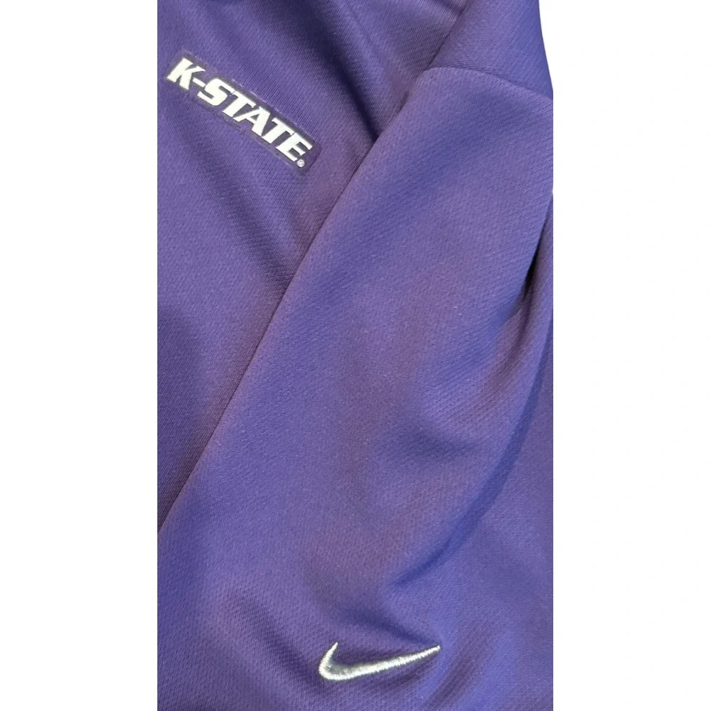 Nike Dri-FIT Mens XL K-State Wildcats Polo‎ Shirt Purple Short Sleeve NCAA